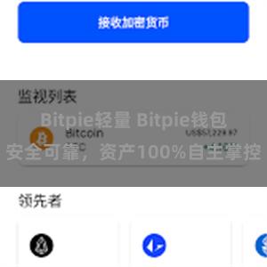 Bitpie轻量 Bitpie钱包安全可靠，资产100%自主掌控