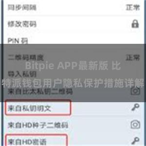 Bitpie APP最新版 比特派钱包用户隐私保护措施详解