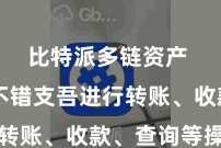 比特派多链资产  用户不错支吾进行转账、收款、查询等操作