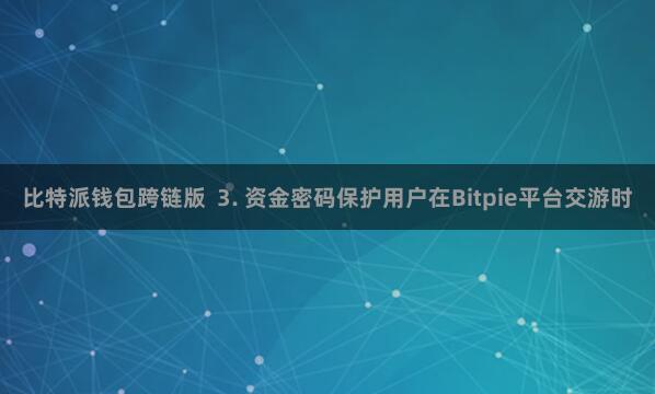 比特派钱包跨链版  3. 资金密码保护用户在Bitpie平台交游时